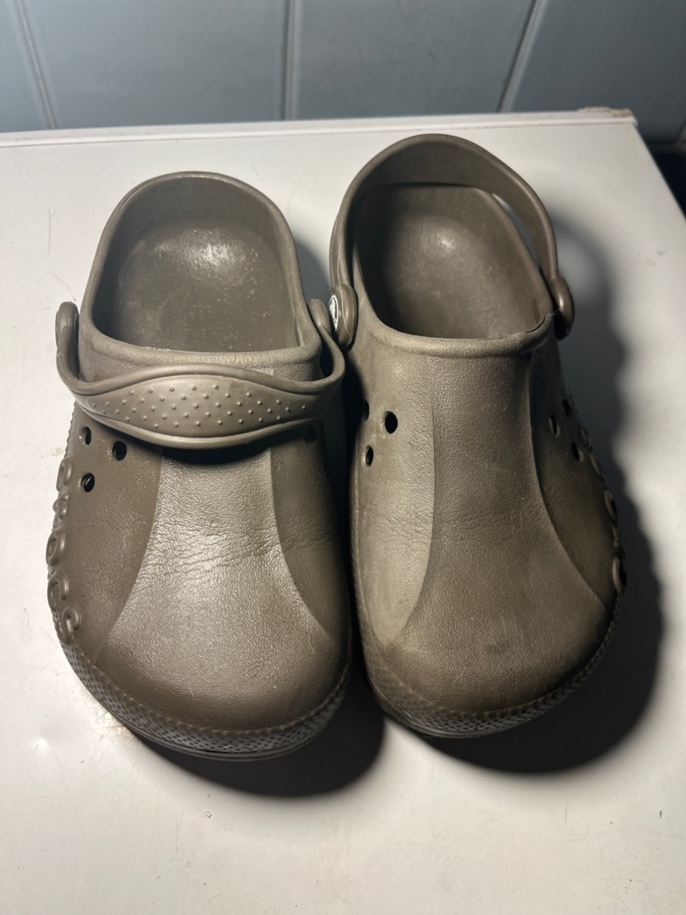 CROCS Kids Classic Clog Sandals in Taupe